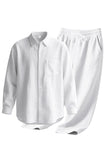 Light Blue 2 Piece Lapel Men's Set