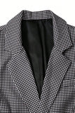 Black 2 Pieces Plaid Notched Lapel Short Men's Suits