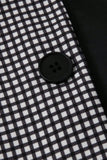 Black 2 Pieces Plaid Notched Lapel Short Men's Suits
