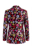 Sparkly Black Peak Lapel Sequins Women Suits with Flare Sleeves