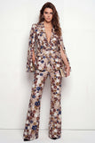 Sparkly Black Peak Lapel Sequins Women Suits with Flare Sleeves