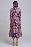 2 Piece Sage Green Floral Notched Lapel Women's Skirt Suits with Pockets