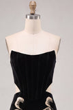 Strapless Dark Green Corset Bodycon Cut Out Party Dress with Sequins