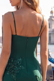 Black Bodycon Spaghetti Straps Short Cocktail Party Dress with Sequins