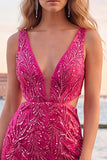 Sparkly Green Bodycon Cut Out V-Neck Short Party Dress with Sequins