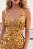 Sparkly Green Bodycon Cut Out V-Neck Short Party Dress with Sequins