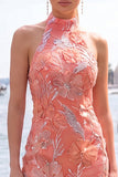 Halter Bodycon Mint Green Mini Party Dress with Sequins