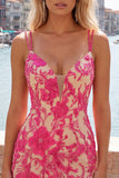 Light Blue Bodycon Spaghetti Straps Short Party Dress