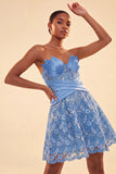 Sweetheart Green Corset A-Line Sequin Party Dress with Lace Up Back