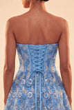 Sweetheart Green Corset A-Line Sequin Party Dress with Lace Up Back