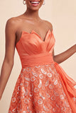 Dark Green A-Line Sweetheart Lace Up Back Short Party Dress with Sequins