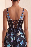 Blush Corset Bodycon Sequin Party Dress with Pearls