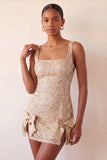 Bodycon Mint Green Sequins Lace Up Back Party Dress with Bows