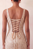 Bodycon Mint Green Sequins Lace Up Back Party Dress with Bows
