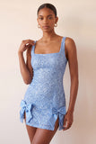 Bodycon Mint Green Sequins Lace Up Back Party Dress with Bows