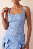 Bodycon Mint Green Sequins Lace Up Back Party Dress with Bows
