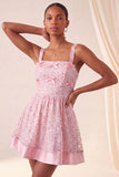 Sky Blue A-Line Square Neck Lace Up Back Sequins Graduation Dress with Bow