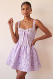 A-Line Mint Green Corset Jacquard Beaded Cute Party Dress