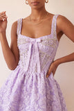 A-Line Mint Green Corset Jacquard Beaded Cute Party Dress
