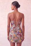 Pink Sweetheart Bodycon Sequin Homecoming Dress with Lace Up Back