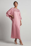 Blue Sheath 3/4 Sleeves Long Mother Of the Bride Dress with Pockets