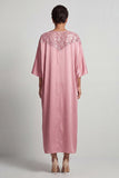 Blue Sheath 3/4 Sleeves Long Mother Of the Bride Dress with Pockets