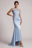 Light Green Mermaid Sequins Bateau Neck Long Mother Of the Bride Dress