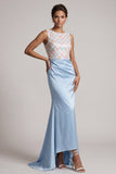 Light Green Mermaid Sequins Bateau Neck Long Mother Of the Bride Dress