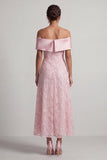 Red A-Line Off the Shoulder Long Mother Of the Bride Dress with Sequins