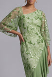 Champagne Mermaid Asymmetrical Sequins Mother Of the Bride Dress with Ruffles