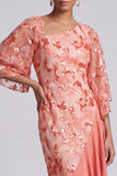 Champagne Mermaid Asymmetrical Sequins Mother Of the Bride Dress with Ruffles