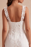 Square Neck Ruffled Bodycon Little White Dress