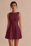 A-Line Bateau Neck Little White Dress