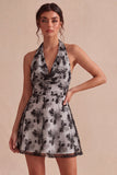 Halter A-Line Elegant Little White Dress