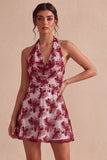 Halter A-Line Elegant Little White Dress