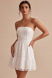 Strapless A-Line Short Bridal Shower Dress