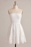 Strapless A-Line Short Bridal Shower Dress