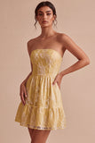 Strapless A-Line Short Bridal Shower Dress