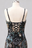 Sparkly Bodycon Sequins Short Cocktail Party Dress with Lace Up Back