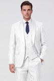 Dark Navy 3 Piece Shawl Lapel Slim Fit Men's Suits