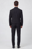 Black 2 Piece Slim Fit Men's Work Suits