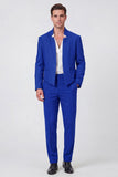 Black 2 Piece Slim Fit Men's Work Suits