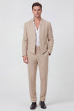 Black 2 Piece Slim Fit Men's Work Suits