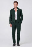 Black 2 Piece Slim Fit Men's Work Suits