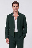 Black 2 Piece Slim Fit Men's Work Suits