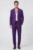 Black 2 Piece Slim Fit Men's Work Suits