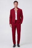 Black 2 Piece Slim Fit Men's Work Suits