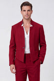 Black 2 Piece Slim Fit Men's Work Suits