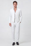 Black 2 Piece Slim Fit Men's Work Suits