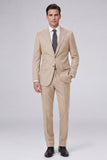 Dark Navy Peak Lapel 2 Piece One Button Men's Business Suits
